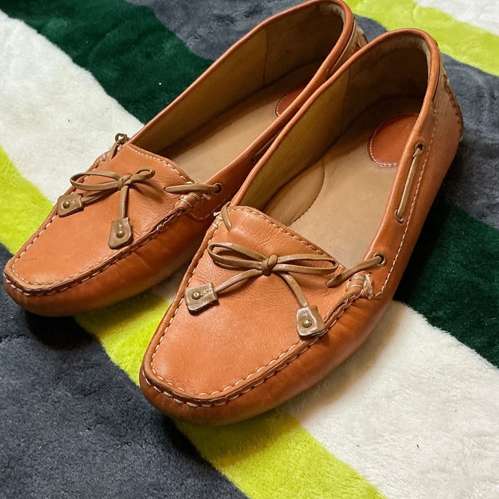 Clarks Women's Orange Moccasins Size 9.5 - Picture 14 of 14